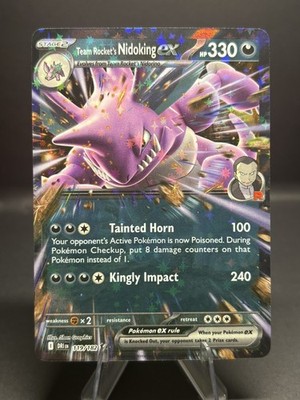 Pokemon Team Rocket's Nidoking ex 119/182 Destined Rivals Double Rare Holo NM