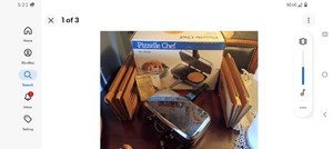 Vitantonio Pizzelle Chef 300-NS Italian Cookie Maker Baker USA Vintage w/ Box