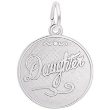 Sterling Silver Daughter Disc Charm