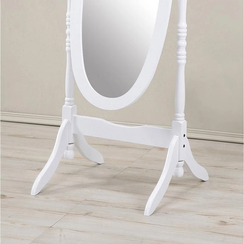 Freestanding Cheval Mirror Wood Frame Full Body Tilt Adjustable Antique Design - Image 3 of 4