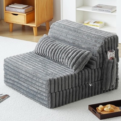 Folding Sofa Bed Single Size, Convertible Sleeper Chair Mattress with Pillow,...