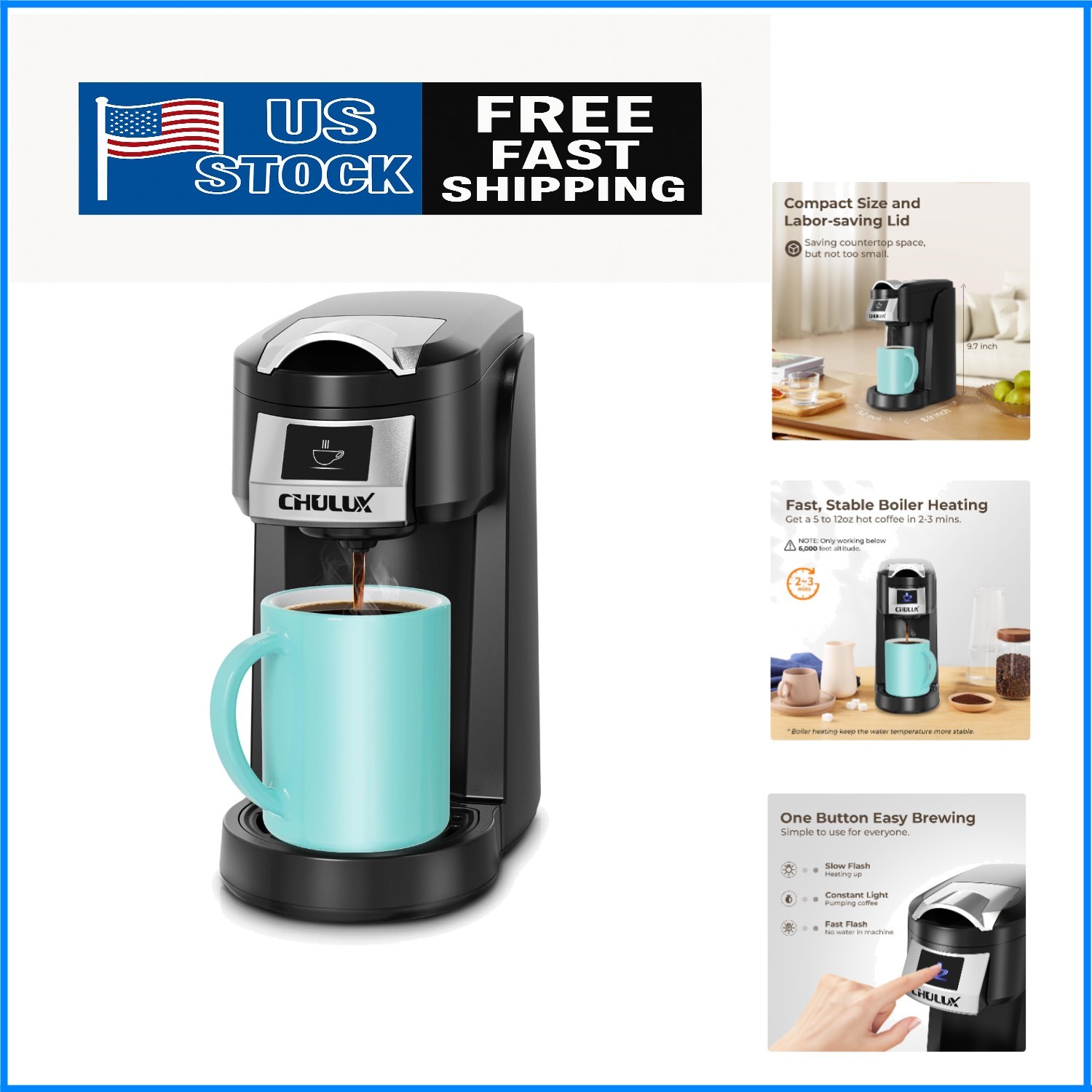 - Portable Single Serve Machine For Travel & Office