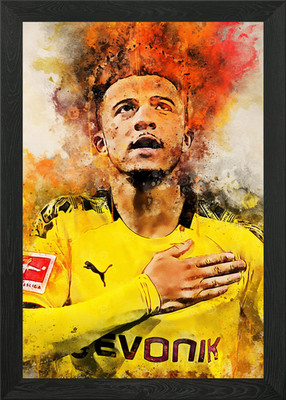 Jadon Sancho Gerahmtes Wandbild Poster Leinwanddruck Bild