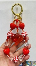 Beaded Keychain, Phone Charm, Bag Charm, Purse Charm, Bag Clip