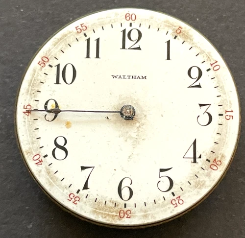 Antique Waltham Model 1890 J Pocket Watch Movement Running Ticks 6s 7j USA