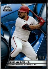 Luis García Jr. 2025 Topps Chrome Black Blue Refractor 47/150 Nationals