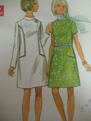 Vintage Butterick 5202 A-LINE DRESS w/ SEAM DETAIL POCKETS Sewing Pattern  Women | eBay