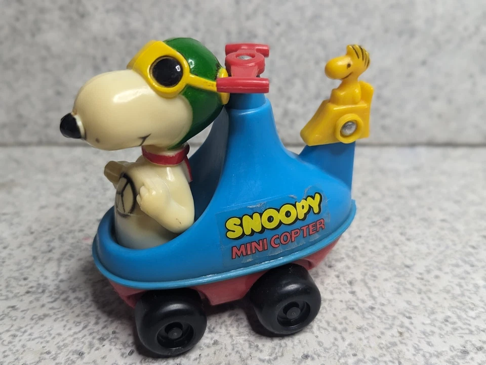 Avira Hasbro Peanuts Snoopy Mini Copter Juguete de Empuje COMPLETO RARO Foto 2 de 4