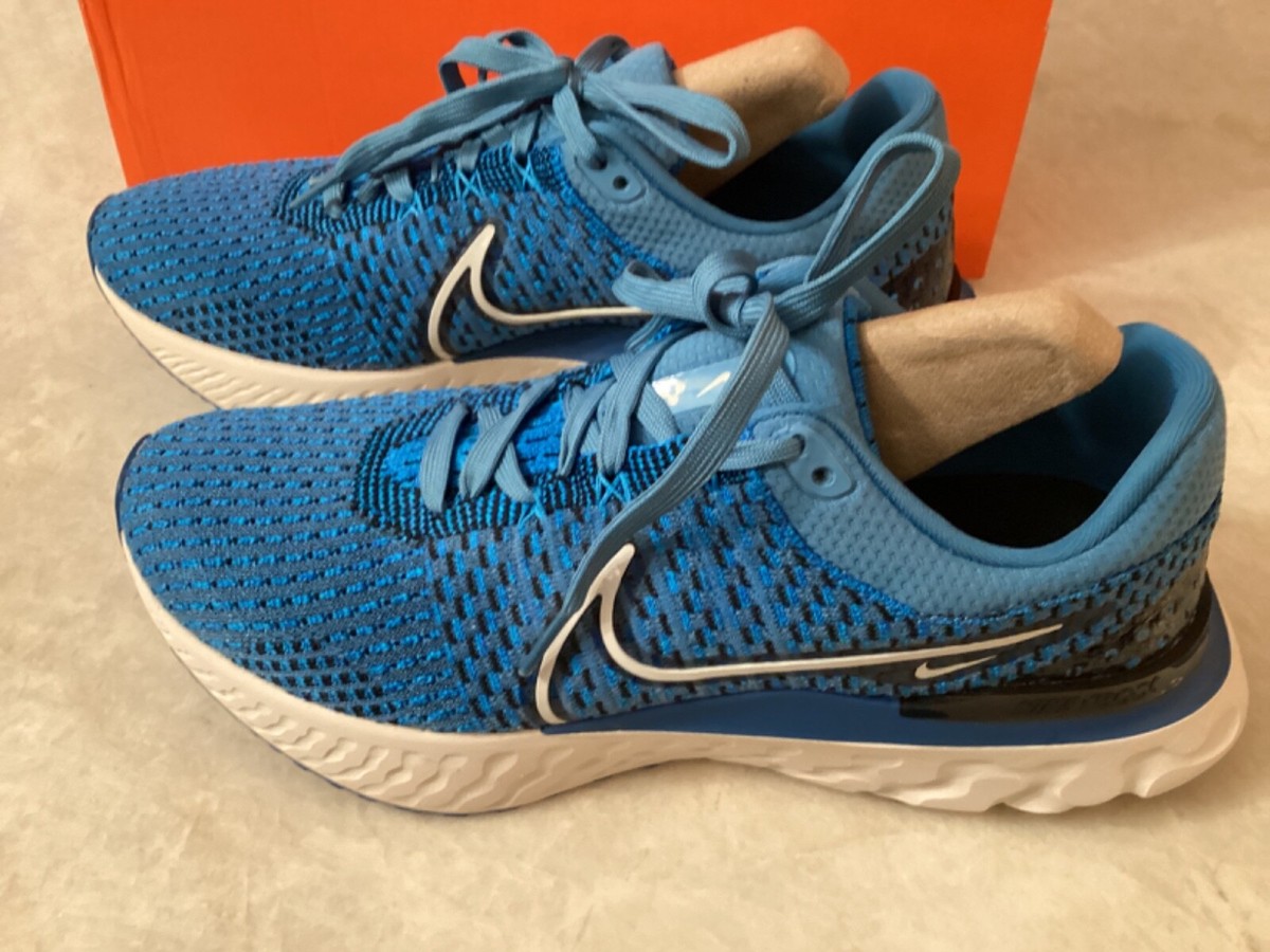 NIB Mens Nike React Infinity Run Flyknit 3 Blue Sneakers  display picture 2