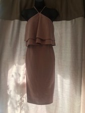 Brand New Missguided Faux Suede Midi Dress - Pink - UK Size 10