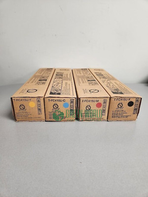 Toshiba T-FC415U set X4 M,C,Y,B Cartridges for eStudio 2515AC to 5015AC Genuine