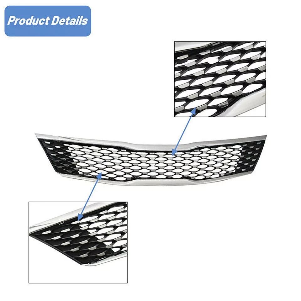 Parachoques delantero para Kia Optima LX EX 2016 2017 2018 parrilla superior parrilla cromada Foto 3 de 4