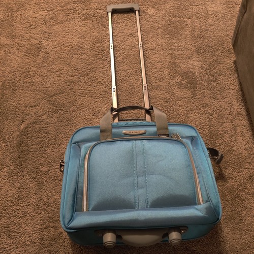 Delsey Overnight Travel Bag Handle Wheels Ice Blue Rolling Luggage Rare. - Picture 15 of 23