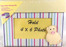 Piggy Photo Storage Box Holds 160 4" x 6" Photos