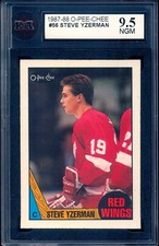 1987 OPC O PEE CHEE #56 STEVE YZERMAN Graded KSA 9.5 N-GEM-MINT DETROIT Redwings