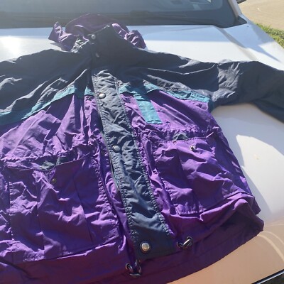 Helly-Hansen rain jacket Flannel Lined Windbreaker/ Hood See Pics For Measurment