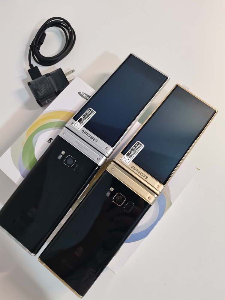 スマートフォン本体 SAMSUNG SM W2018 6/256GB Samsung W2018 Android Unlocked 4G 6+256GB Classic Clamshell