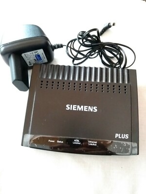 SIEMENS ADSL C2-010-I Modem mit Netzteil 9V, Ethernet Kabel und ADSL Kabel
