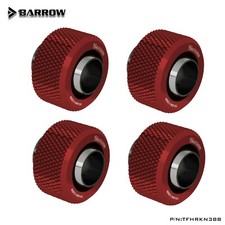 4 Pcs Barrow 10/13 10mm/13mm 3/8" ID 1/2" OD Soft Tubing Fitting TFHRKN38B Red