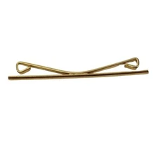 Collar Bar Gold Tone Wire Wrap Clip Mens Clasp Vintage Bar Straight