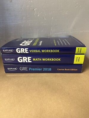 Kaplan GRE Premier 2018, Math And Verbal Workbook Lot