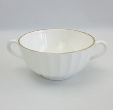 Royal Worcester Strathmore Gilt & Fluted Soup Coupe Bowls - Sold Individually