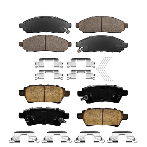 Front Rear Ceramic Brake Pads w/ Hardware Kit fits for 2005 - 2012 Pathfinder - Picture 5 of 7