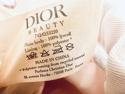Christian Dior Bucket Bag Kosmetiktasche Kosmetiktasche beige verstellbar Kordelzug Tasche - Bild 6 von 6