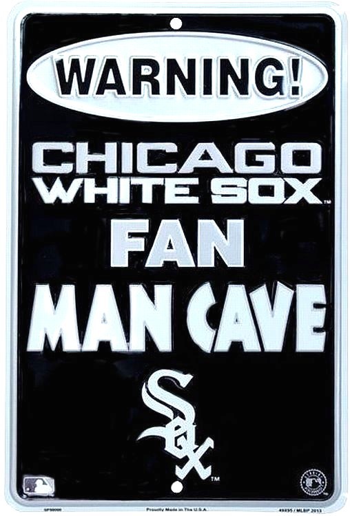 CHICAGO WHITE SOX SIGN WARNING FAN MAN CAVE METAL PARKING SIGN 8"x 12 ...