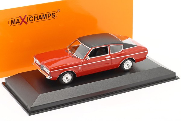 Ford Taunus Coupe 1970 1:43 Rot Schwarz Maxichamps Modell 940081321-image