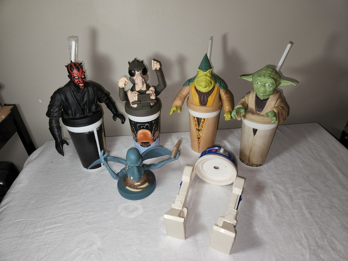 1999 Star Wars Episode 1 Phantom Menace Cups & Toppers KFC Taco