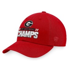 Georgia Bulldogs NCAA 2022 Nationals Champions Men’s Adjustable Hat Cap Red