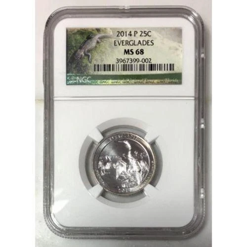 2014 P Everglades ATB Quarter NGC MS68  ***Rev. Tye's Coin Stache*** #9002