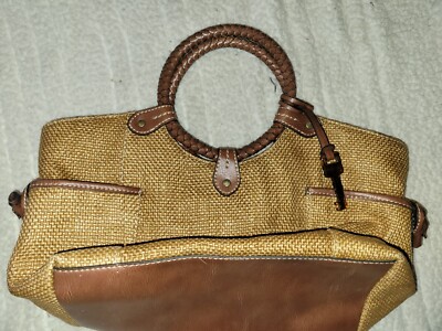 Fossil Tan Leather Tote with Gold Key Charm FOSSIL WOMEN main image 3