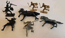 Vintage Medieval Knight Plastic Figure Lot Of 7