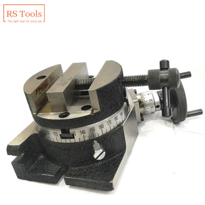 4'' Inches Precision Tilting Rotary Table 4 Slot 100 mm With Vise Round Vice USA