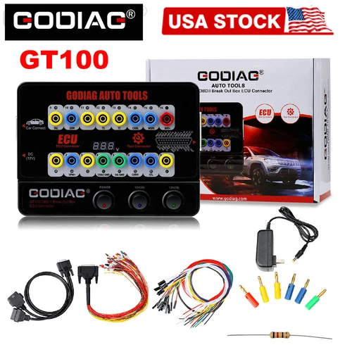 GODIAG Auto Tool GT100 ECU Connector OBDII Break Out Box OBDII Protocol Detector