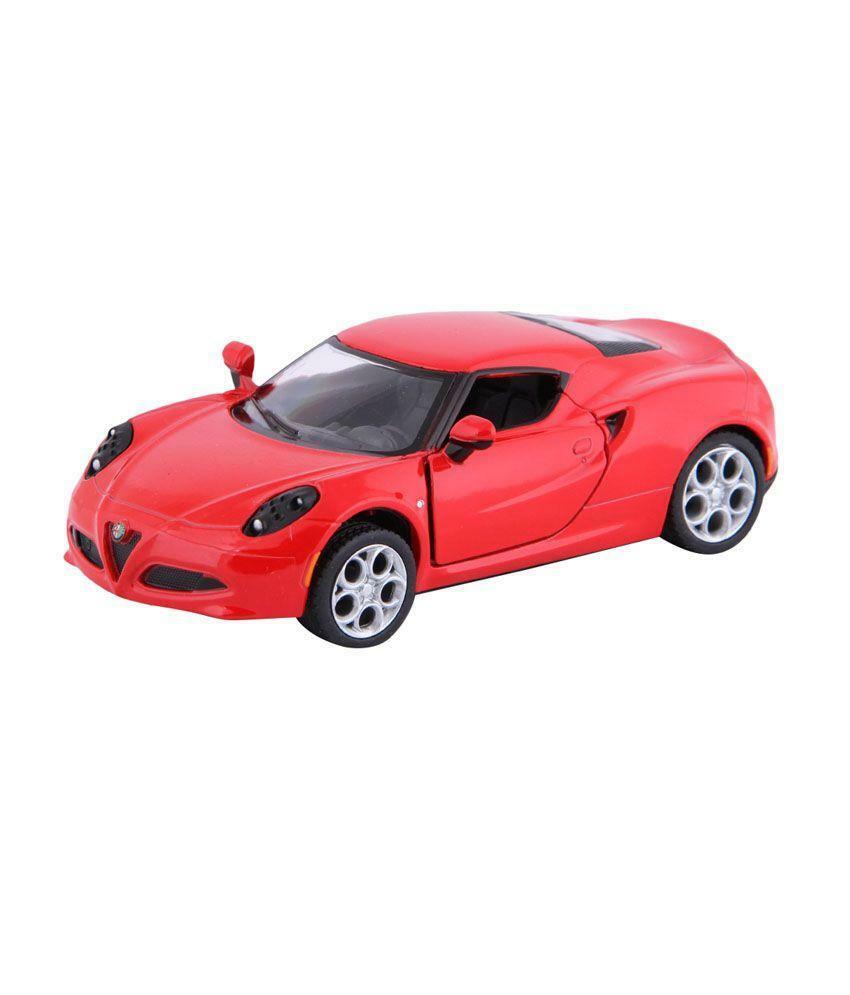 2013 Alfa Romeo 4C Red 5" Diecast Model Pullback - Kinsmart 