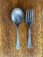 Vintage W M Rogers Son AA Baby Spoon and Fork