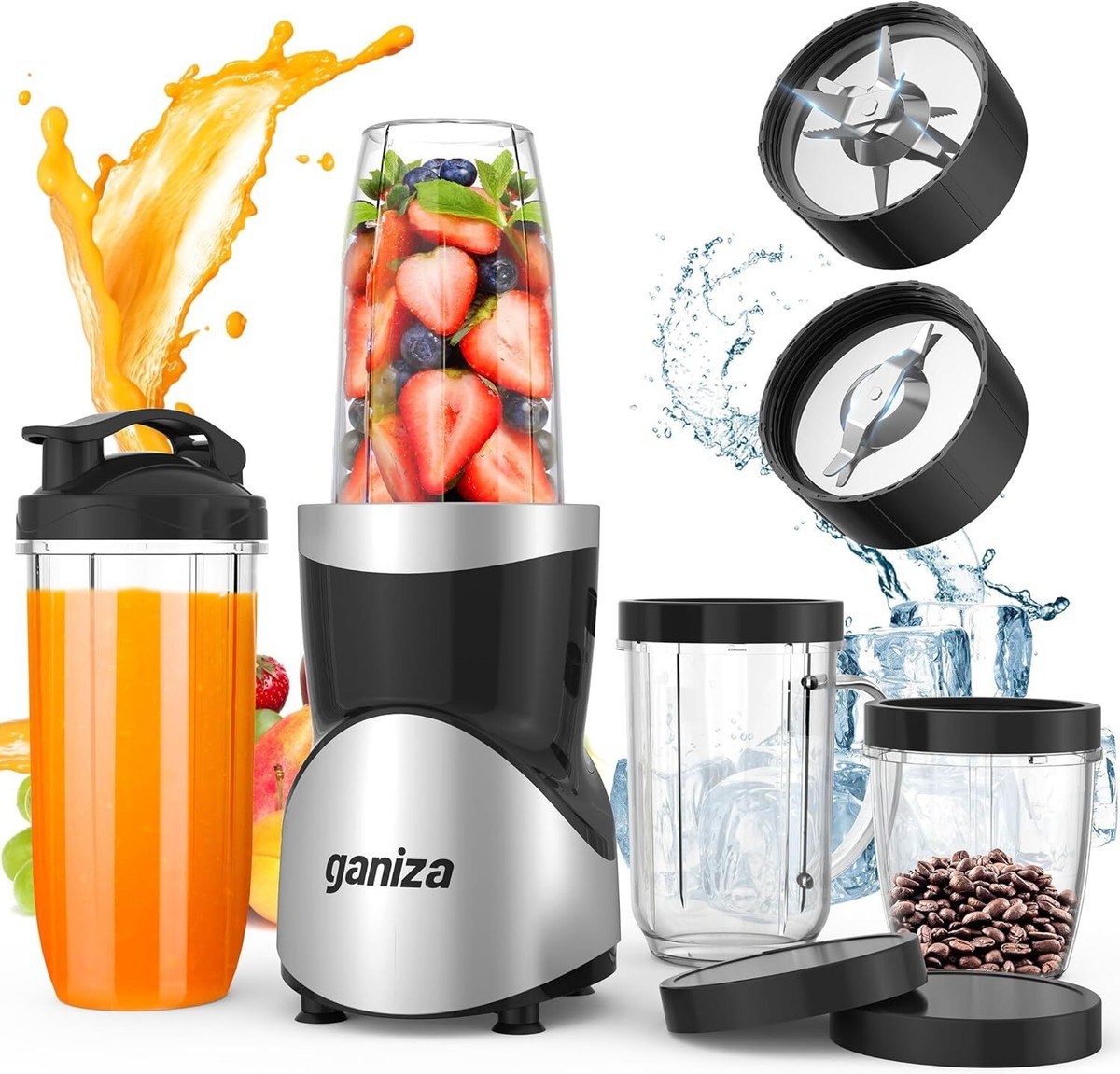 Ganiza Smoothie Blender, Blender for Shakes and Smoothies, 15