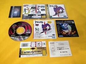 Nights Into Dreams  SEGA SATURN SS SPINE CARD + REG CARD
