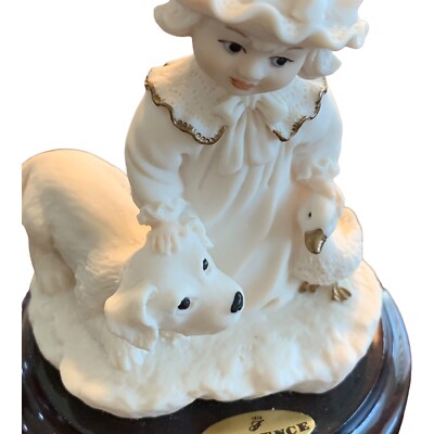 置物 g. Armani Giuseppe Armani DOG CHILDREN Capodimonte Giuseppe Armani Signed Figurine - Sleeping Boy with