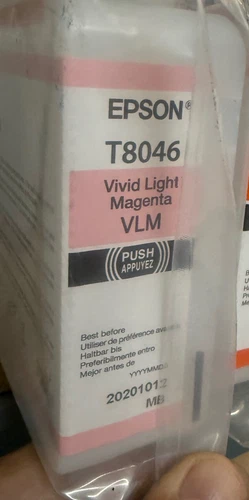 2020 2021  Genuine Epson Vivid Light Magenta Ink T8046 Factory Sealed Bag NEW