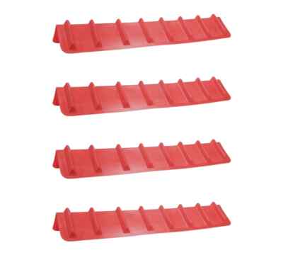Red Corner Protector V Shaped/V Edge Guard - 8'' x 8'' x 48'' Inches (4 Pack)