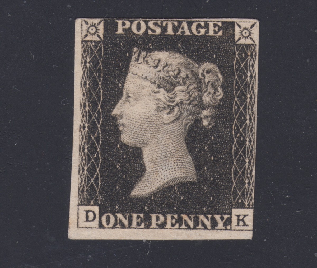 ペニーブラック　1840年 1 - 1840 Great Britain Penny Black - Mystic Stamp Company