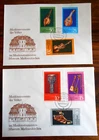 MUSIC OLD antique INSTRUMENTS FDC cover 1971 DDR Germany handcraft ancient art