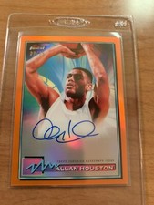 Allan Houston 2021 Topps Finest Basketball Orange Refractor Auto 8/25