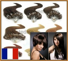 50-150 EXTENSIONS DE CHEVEUX POSE A FROID EASY LOOP NATURELS REMY +ANNEAUX 53CM