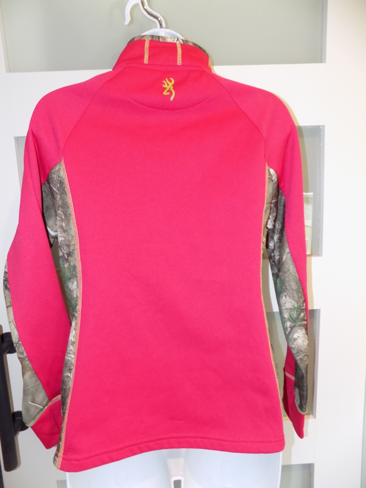 Browning Buckmark Pullover Jacket Half Zip Pink C… - image 3