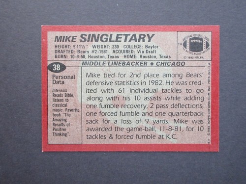 1983 TOPPS FOOTBALL  ~  U-Pick Players from Scans  ~  Free Shipping  - Picture 11 of 61